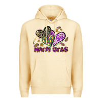 Pina Colada Mardi Gras heart Premium Hoodie - LillyAllenDesigns