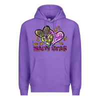 Purple Mardi Gras heart Premium Hoodie - LillyAllenDesigns