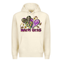 Sandshell Mardi Gras heart Premium Hoodie - LillyAllenDesigns