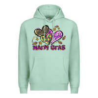 Seafoam Mardi Gras heart Premium Hoodie - LillyAllenDesigns