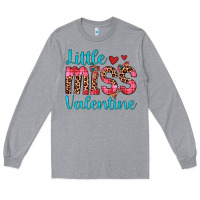 Heather Grey little miss valentine Long Sleeve Tee - JahusDesignShop