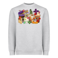 Heather Grey mexican dia de los muertos coffee cups Heavyweight Sweatshirt - CTS Tumbler Store