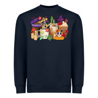 Navy mexican dia de los muertos coffee cups Heavyweight Sweatshirt - CTS Tumbler Store