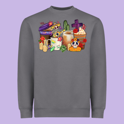 Mexican Dia De Los Muertos Coffee Cups Heavyweight Sweatshirt Designed By Cts Tumbler Store