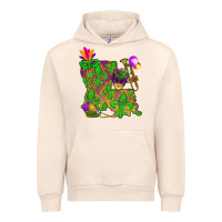Sandshell Louisiana map Mardi Gras Urban Hoodie - NancyCooperArtShop