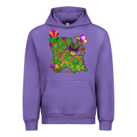 Louisiana Map Mardi Gras Urban Hoodie | Teevron