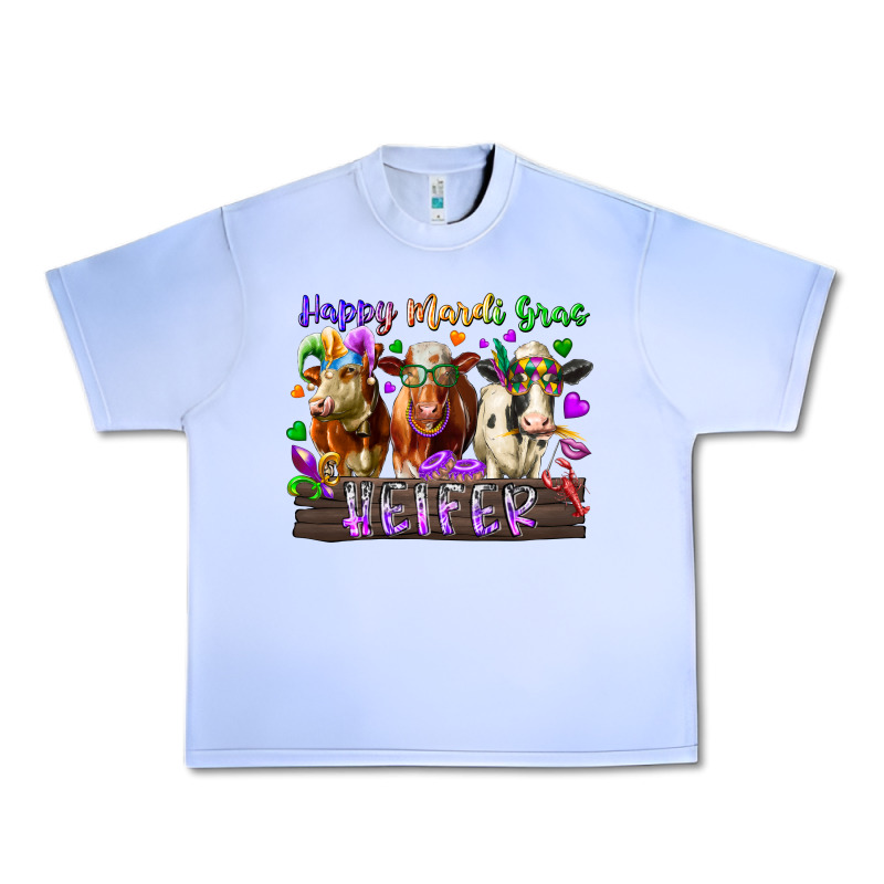 Happy Mardi Gras Heifer Urban Heavy Tee by RacoonDesign | Teevron
