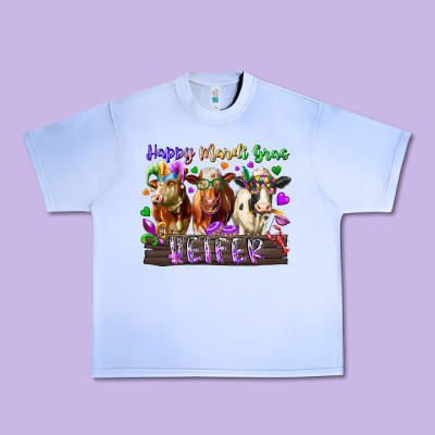 Happy Mardi Gras Heifer Urban Heavy Tee Designed By Racoondesign