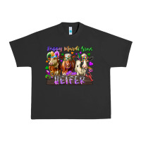 Pigment Black happy mardi gras heifer Urban Heavy Tee - RacoonDesign