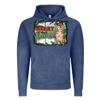 Vintage Denim merry and bright shiba inu Vintage Hoodie - RanaPortraitStore