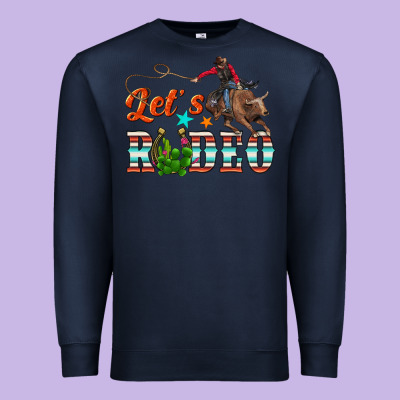 Lets Rodeo Premium Sweatshirt Designed By Nancycooperartshop