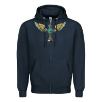Navy western cross wings Zipper Hoodie - BarkalooDesign