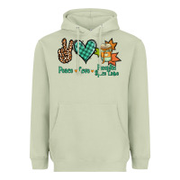 Matcha Peace love pumpkin spice latte Heavyweight Hoodie - NancyCooperArtShop