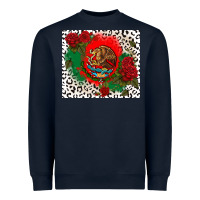 Navy mexican flag and roses Heavyweight Sweatshirt - CTS Tumbler Store