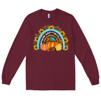 Burgundy Fall rainbow Long Sleeve Tee - Artiststas