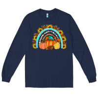 Navy Fall rainbow Long Sleeve Tee - Artiststas