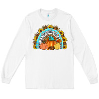 White Fall rainbow Long Sleeve Tee - Artiststas