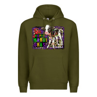 Army Green Mardi Gras Calf Premium Hoodie - LillyAllenDesigns