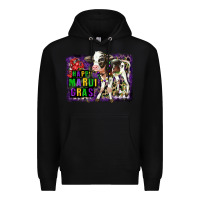 Black Mardi Gras Calf Premium Hoodie - LillyAllenDesigns