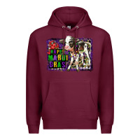 Burgundy Mardi Gras Calf Premium Hoodie - LillyAllenDesigns