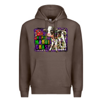 Coffee Mardi Gras Calf Premium Hoodie - LillyAllenDesigns