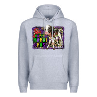 Heather Grey Mardi Gras Calf Premium Hoodie - LillyAllenDesigns