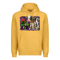 Mustard Mardi Gras Calf Premium Hoodie - LillyAllenDesigns