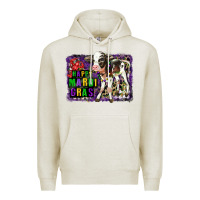 Oatmeal Heather Mardi Gras Calf Premium Hoodie - LillyAllenDesigns