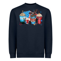 Navy usa coffee cups Heavyweight Sweatshirt - Zillion Design Studio