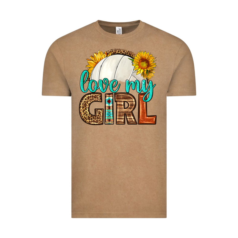 Love My Girl Volleyball Vintage Tee by HRA Design Shop | Teevron