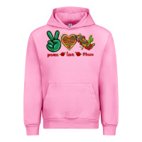 Fuchsia Pink Peace Love Mexico Urban Hoodie - texasbilliewilder