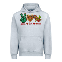 Heather Grey Peace Love Mexico Urban Hoodie - texasbilliewilder