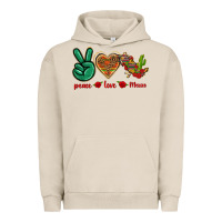 Pigment French Oak Peace Love Mexico Urban Hoodie - texasbilliewilder
