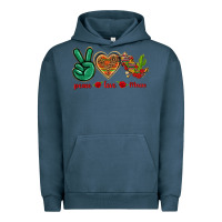 Pigment Midnight Navy Peace Love Mexico Urban Hoodie - texasbilliewilder