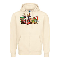 Sandshell christmas baby calf coffee cups Zipper Hoodie - Jasminsmagicworld