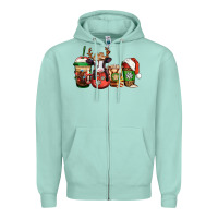 Seafoam christmas baby calf coffee cups Zipper Hoodie - Jasminsmagicworld