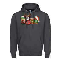Smoke christmas baby calf coffee cups Zipper Hoodie - Jasminsmagicworld