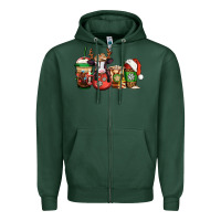 Sports Green christmas baby calf coffee cups Zipper Hoodie - Jasminsmagicworld