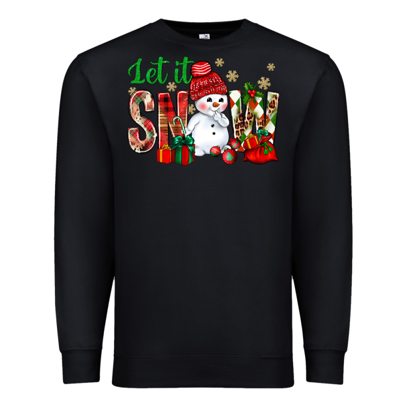 Let It Snow With Snowman Premium Sweatshirt by NancyCooperArtShop | Teevron