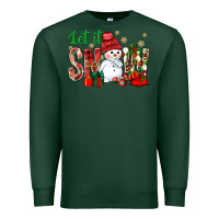 Sports Green let it snow with snowman Premium Sweatshirt - NancyCooperArtShop