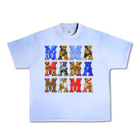 Mama American Flag 4th Of July Urban Heavy Tee | Teevron