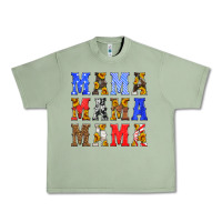 Oil Green mama american flag 4th of july Urban Heavy Tee - HRA Design Shop