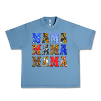 Pebble Blue mama american flag 4th of july Urban Heavy Tee - HRA Design Shop