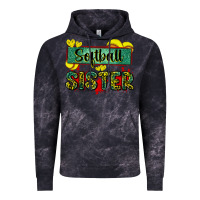 Cloud Black softball sister with leopard Vintage Hoodie - Zillion Design Studio