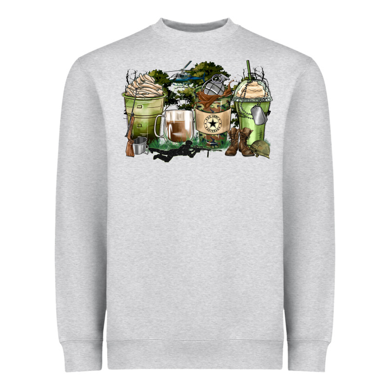 Veteran Coffee Cups Heavyweight Sweatshirt by Zillion Design Studio | Teevron