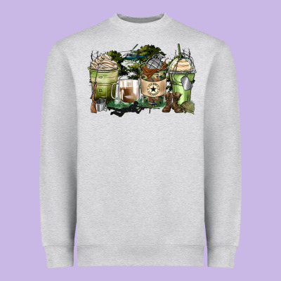 Veteran Coffee Cups Heavyweight Sweatshirt Designed By Zillion Design Studio