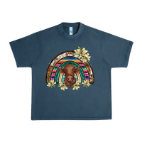 Midnight Navy scottish calf rainbow Urban Heavy Tee - BarkalooDesign