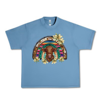 Pebble Blue scottish calf rainbow Urban Heavy Tee - BarkalooDesign