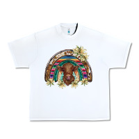 White scottish calf rainbow Urban Heavy Tee - BarkalooDesign