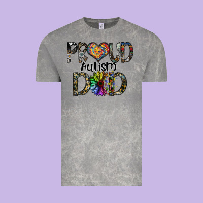 Proud Autism Dad Vintage Tee Designed By Sublimationcraftshop